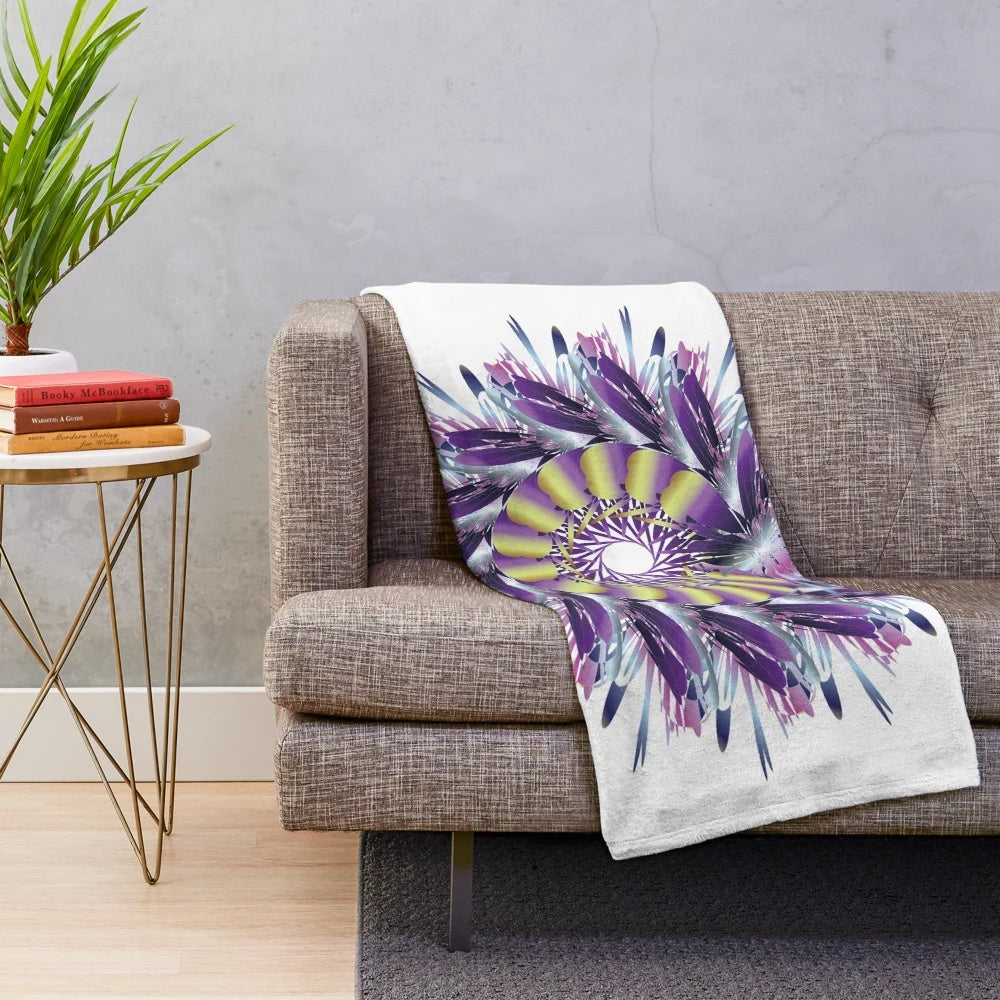 Plush and soft designer blanket with a vibrant pattern