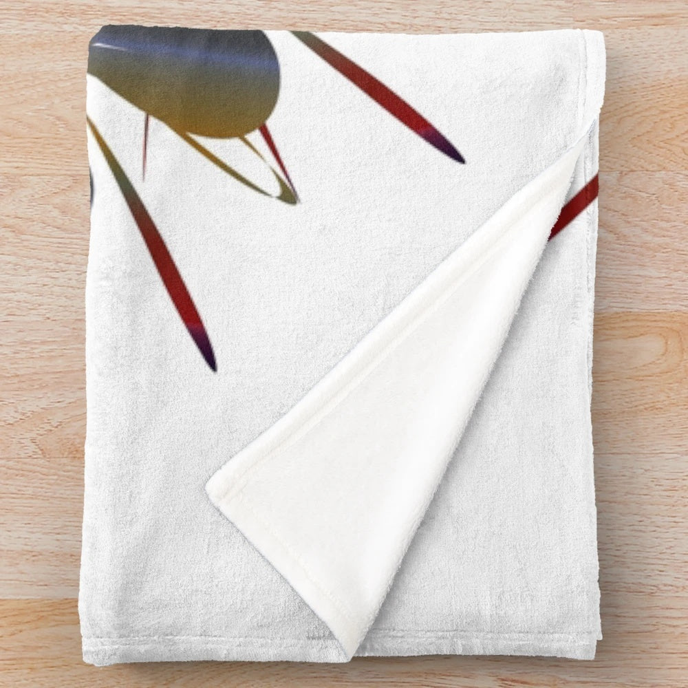 Designer's Plush Blanket with a vibrant, symmetrical pattern