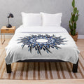 Plush designer blanket with vibrant pattern