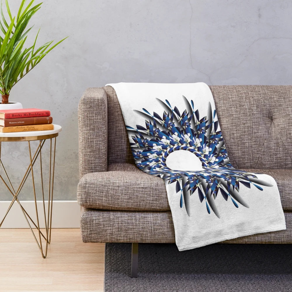 Plush designer blanket with vibrant pattern