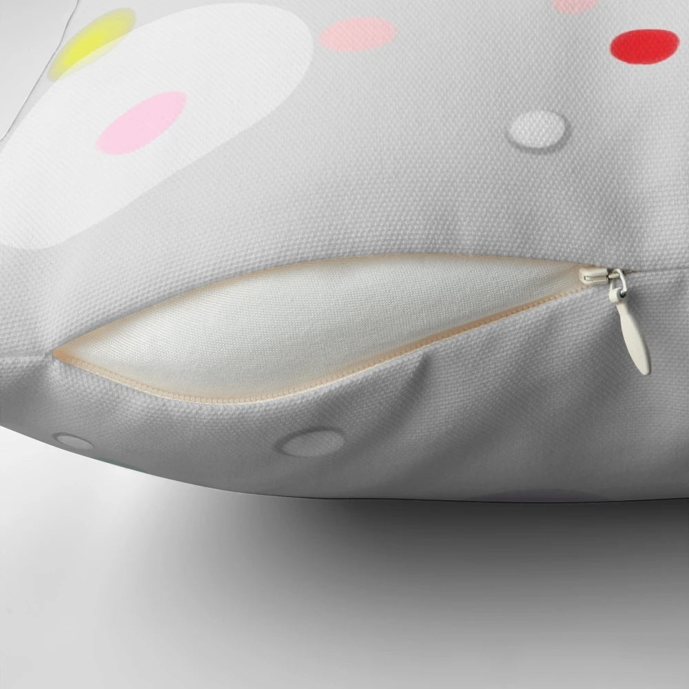 Desigual polka dots pastel pillow with vibrant watercolor-inspired design