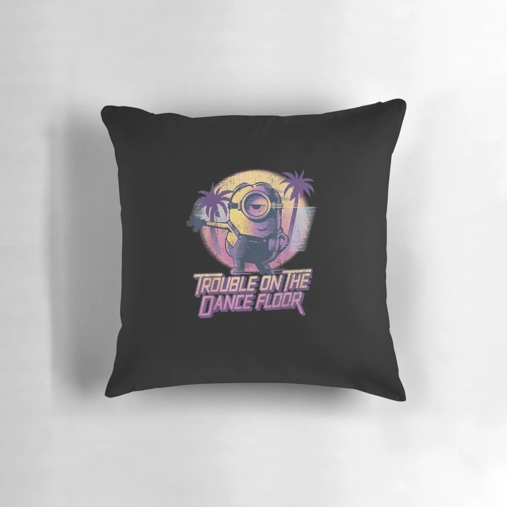 Despicable Me Minions Tropical Dance Graphic Throw Pillow featuring cute and funny minion characters