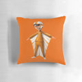 Colorful vector-style image of the Despicable Me character Vector on an orange pillow