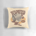Despresso Coffee Lover's Retro 90s Cartoon Pillow with a playful, vintage-inspired design