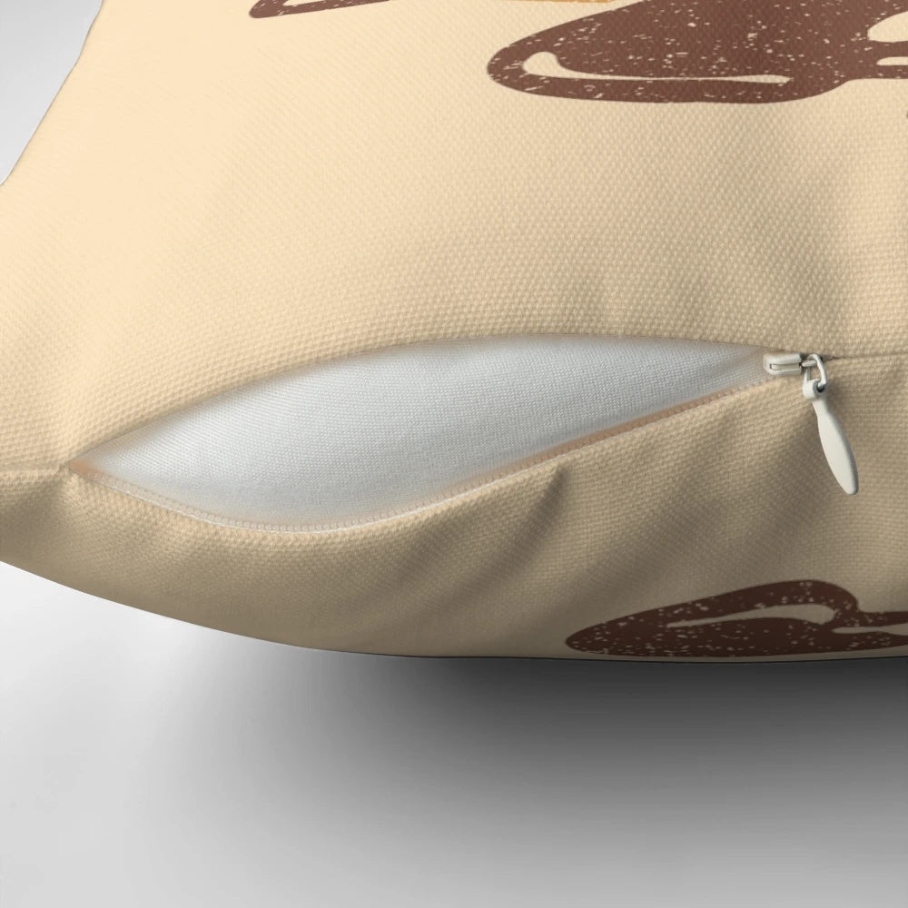 Despresso Coffee Lover's Retro 90s Cartoon Pillow with a playful, vintage-inspired design