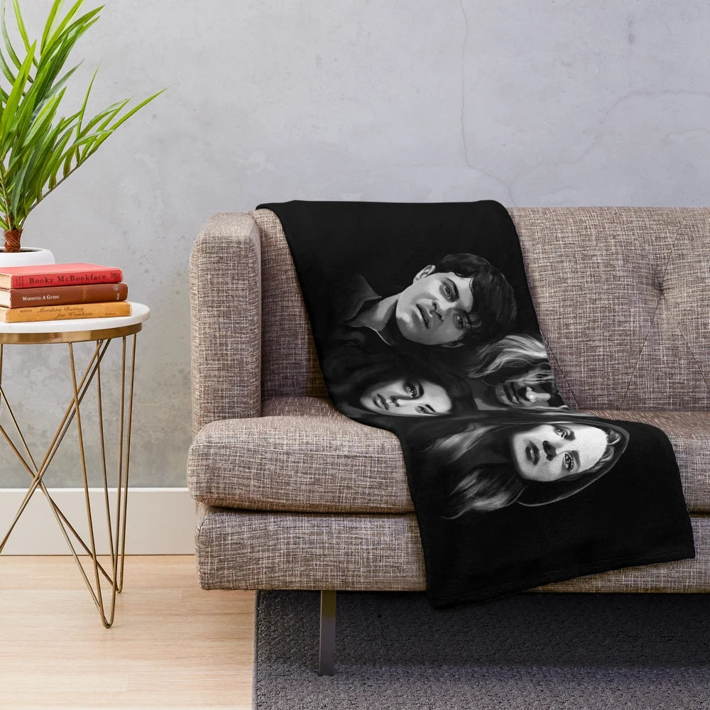 Destiny-inspired plush blanket featuring iconic design elements from the popular video game series