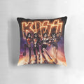 Pillow design featuring the KISS Destroyer album fire logo and band members