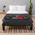 Ducati Panigale V4R inspired plush blanket with detailed design
