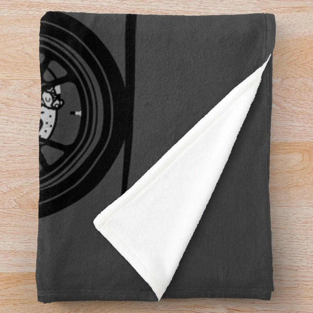 Ducati Panigale V4R inspired plush blanket with detailed design