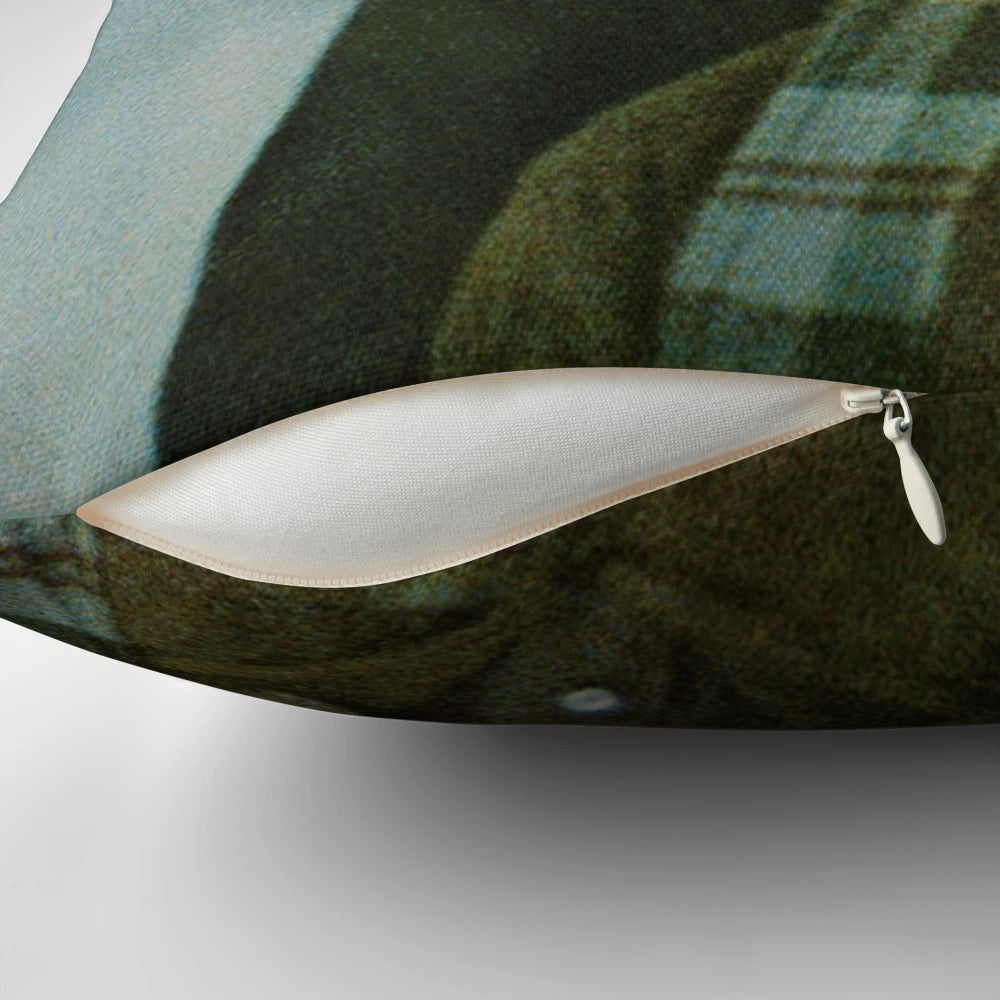 Detectorists-themed pillow featuring the Dirt Sharks metal detecting group from the UK comedy series