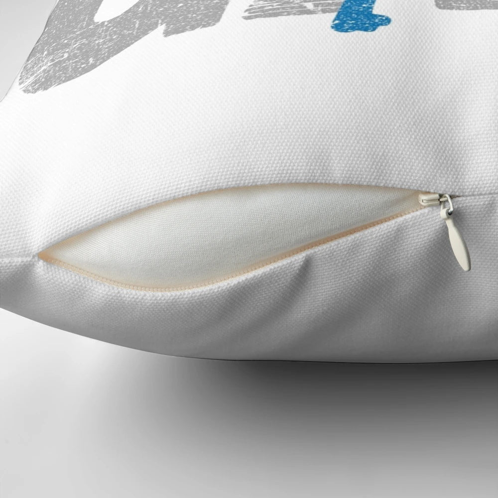 Detroit Grit Pillow featuring Detroit football team colors and grit design