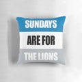 Detroit Lions Sundays Are For The Lions Pillow with Matthew Stafford and Detroit Football Imagery