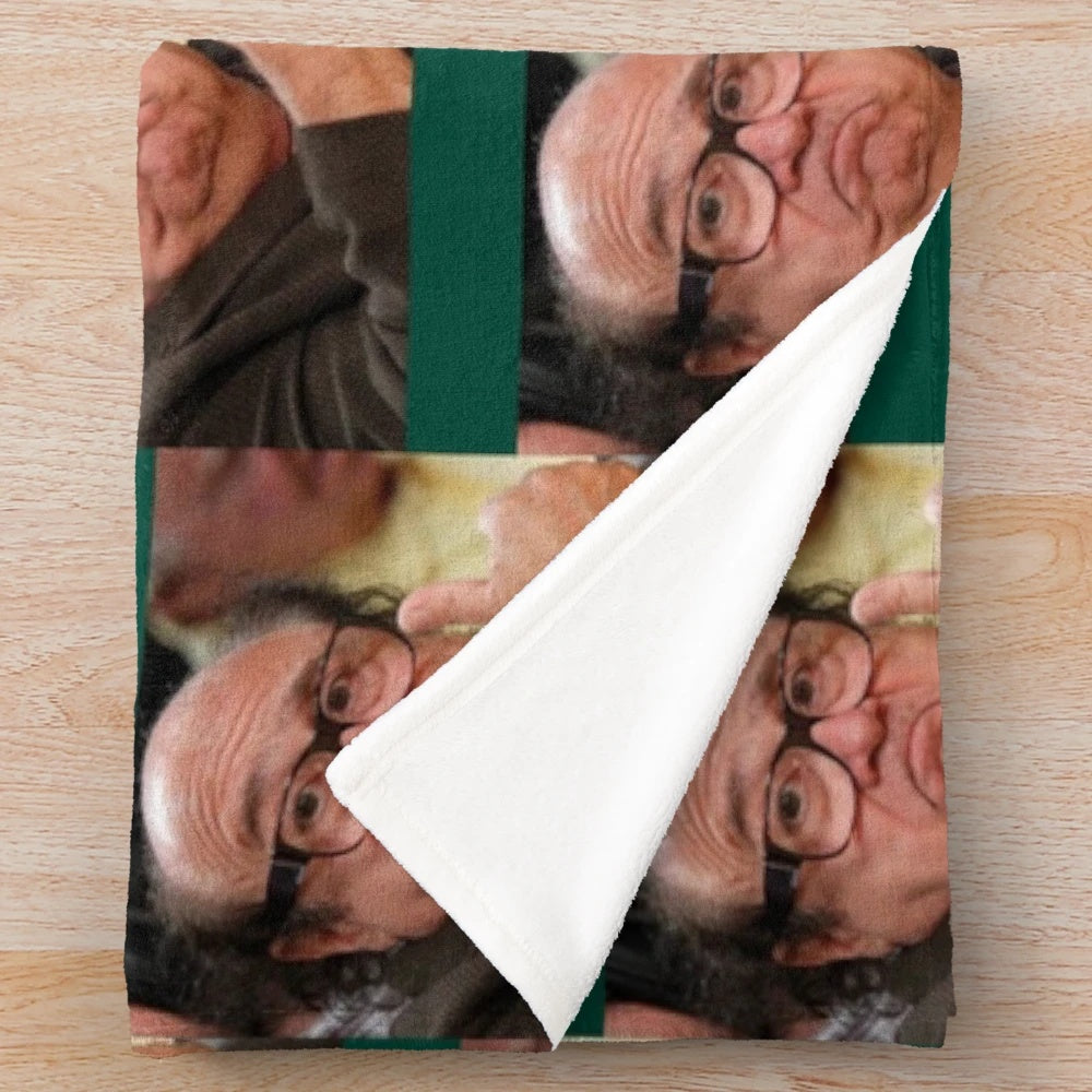 Danny Devito-inspired plush blanket with a humorous and playful design
