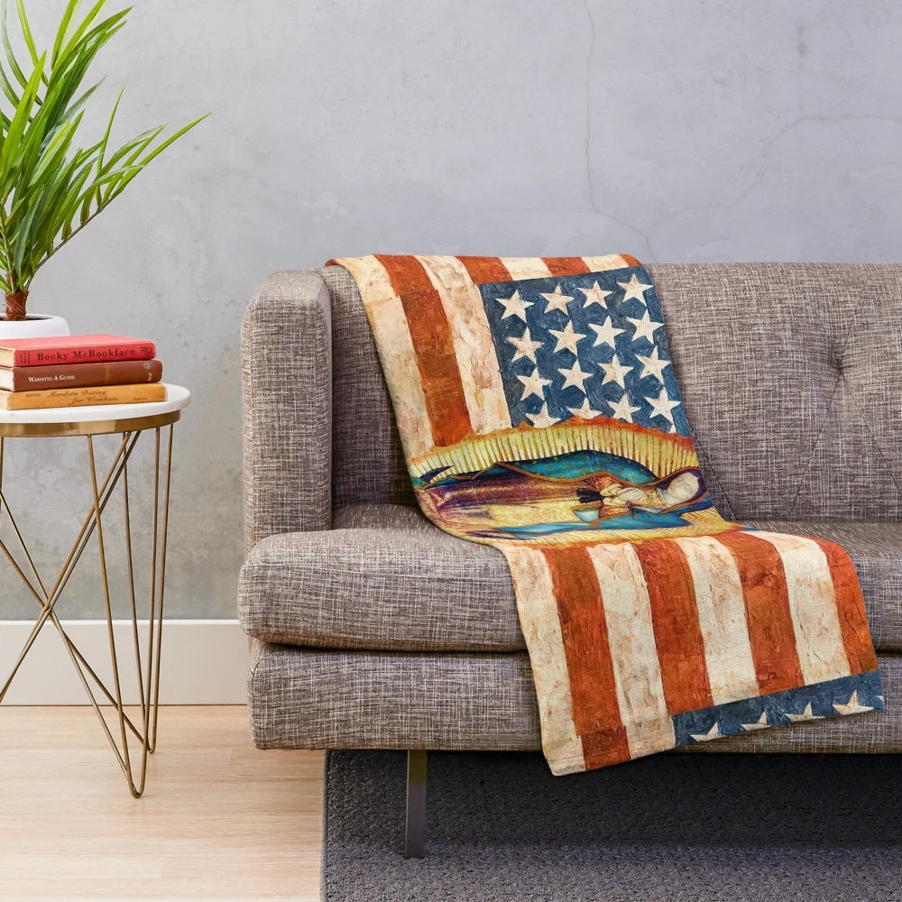 Plush blanket featuring the image of Our Lady of Guadalupe, the Mexican Virgin Mary