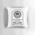 Dharma Initiative themed pillow with Lost TV show numbers and logo