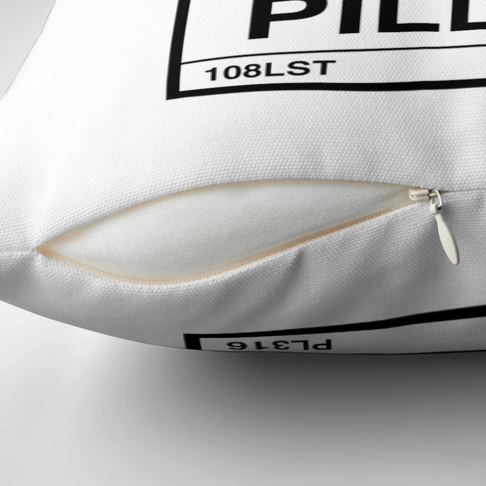 Dharma Initiative themed pillow with Lost TV show numbers and logo