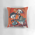 Dia de Los Muertos Skeleton Musician Pillow - Authentic Mexican Folklore Art