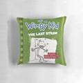 Diary of a Wimpy Kid The Last Straw book cover printed on a soft, plush pillow cushion for bedroom and home decor.