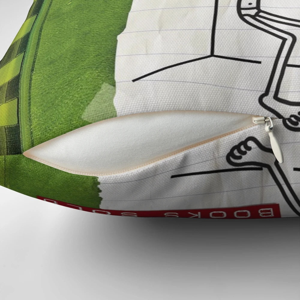 Diary of a Wimpy Kid The Last Straw book cover printed on a soft, plush pillow cushion for bedroom and home decor.
