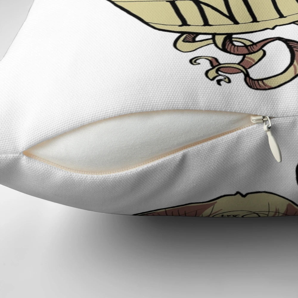 A decorative pillow featuring a 20-sided die and the phrase "Roll Initiative", perfect for fans of Dungeons and Dragons and other tabletop role-playing games.
