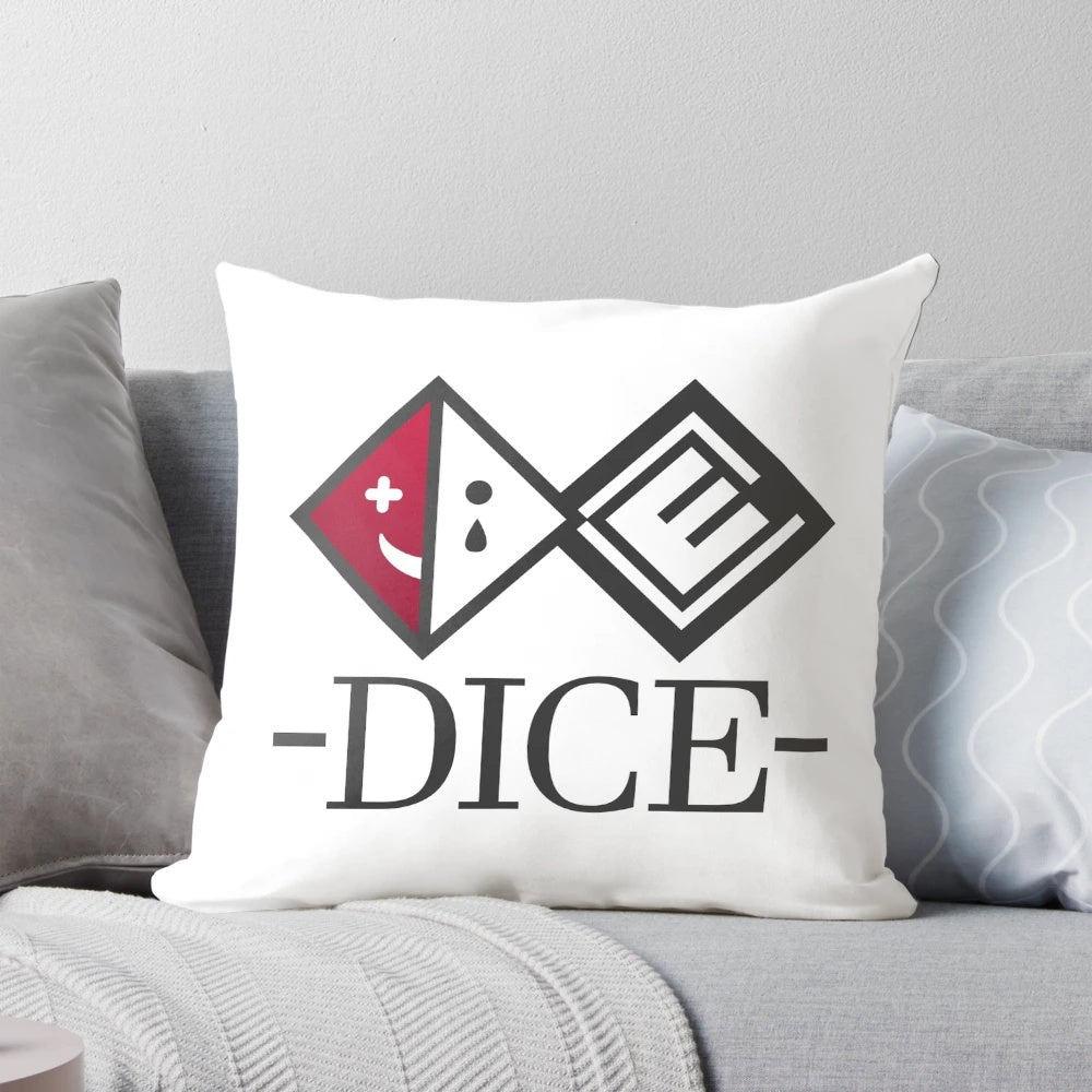 D.I.C.E. Logo Pillow - Danganronpa V3 Kokichi Ouma Gaming Merchandise Cushion