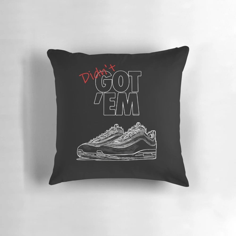 Got 'Em" Air Max Pillow featuring a sneaker-inspired graphic design