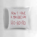 Die Hard-themed Christmas pillow featuring Bruce Willis' iconic "Ho Ho Ho" quote