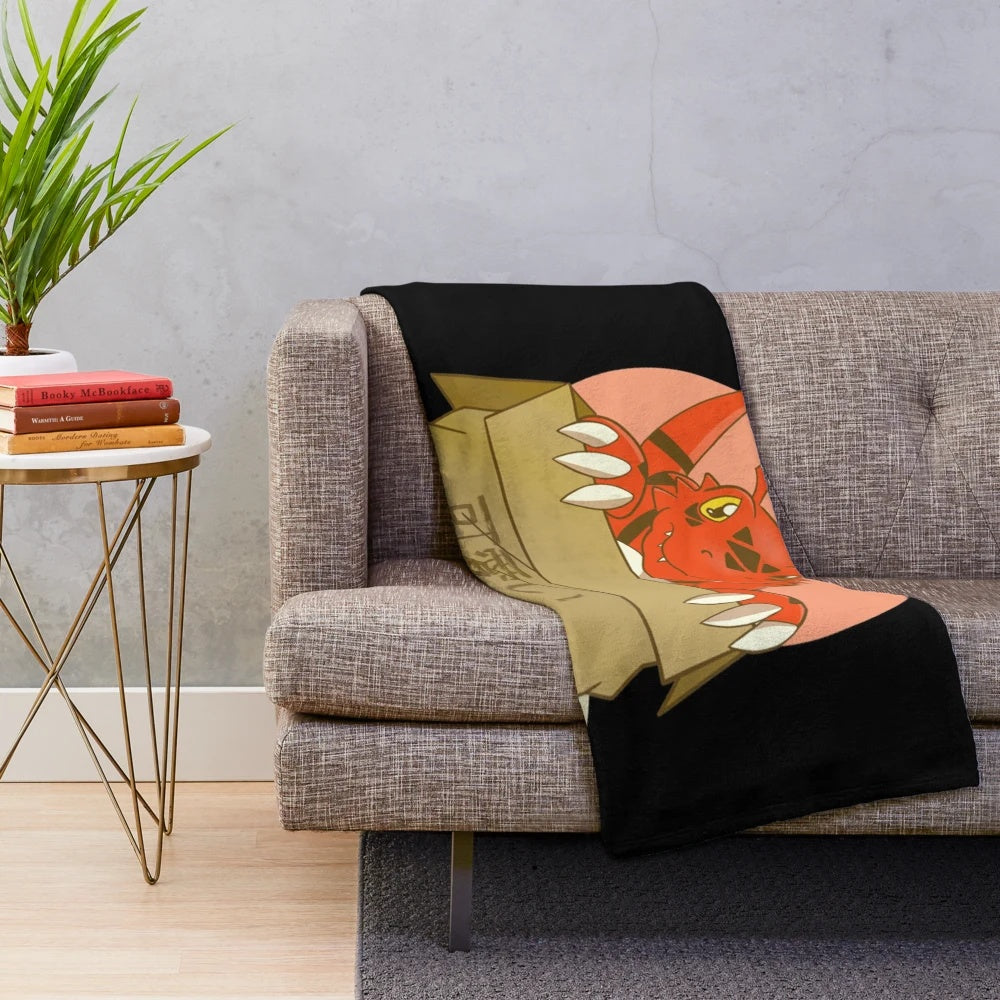 Digimon Guilmon Plush Blanket featuring the classic character