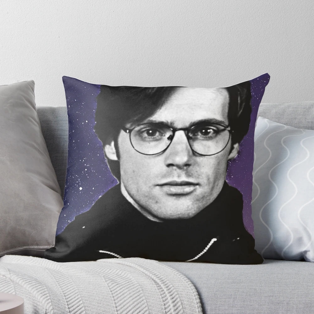 Digital illustration of Stargate SG-1 character Daniel Jackson on a soft, plush pillow