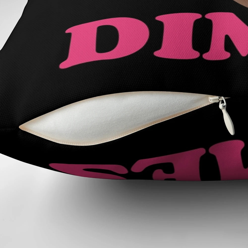 Colorful pillow featuring the phrase 'Dimes Dimes Dimes' and an image of Nicholas Alexander Chavez, a popular Netflix actor