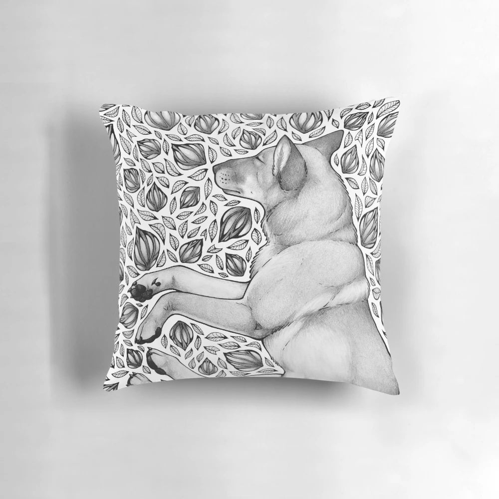 Dingo Dreaming Pillow - Soft, Plush Pillow with Dingo Inspired Animal Print Design