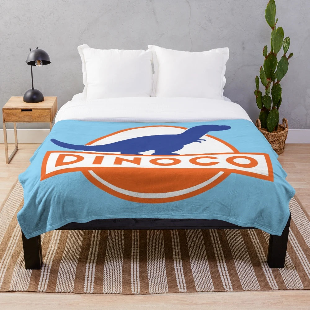 Dinoco Blue Plush Blanket featuring Cars movie characters