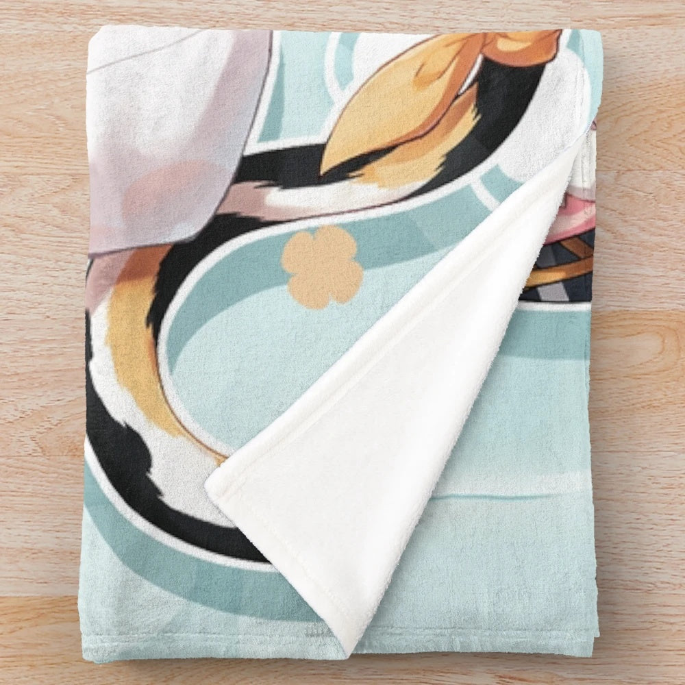 Diona from Genshin Impact inspired plush blanket