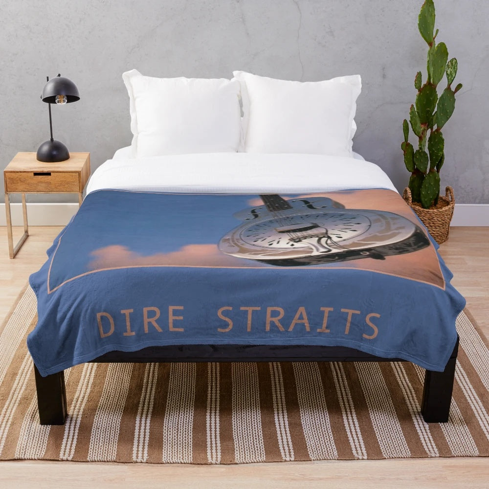 Plush blanket featuring Dire Straits' Brothers in Arms album cover art