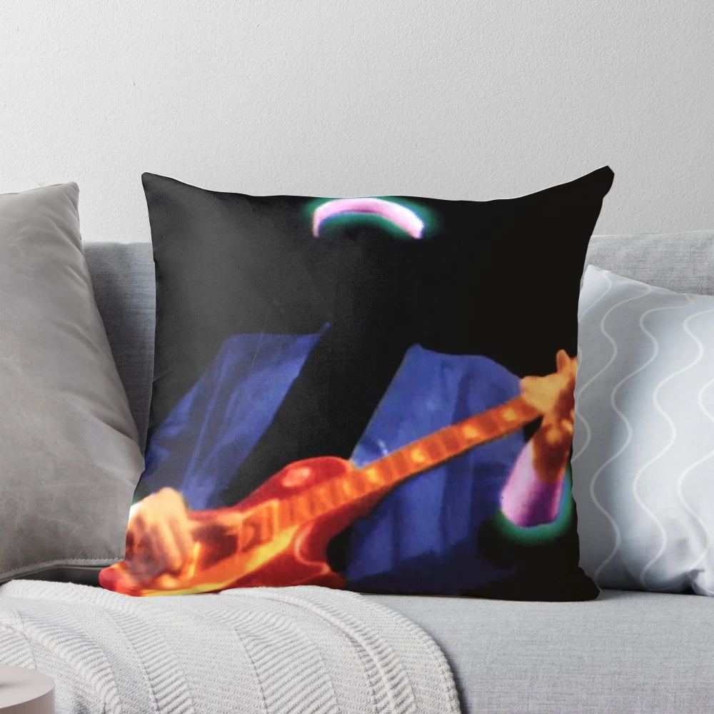 Dire Straits "Money for Nothing" album cover art printed on a high-quality pillow for classic rock home decor