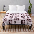 Dirty Dancing-inspired plush blanket with collage design featuring Patrick Swayze and Jennifer Grey