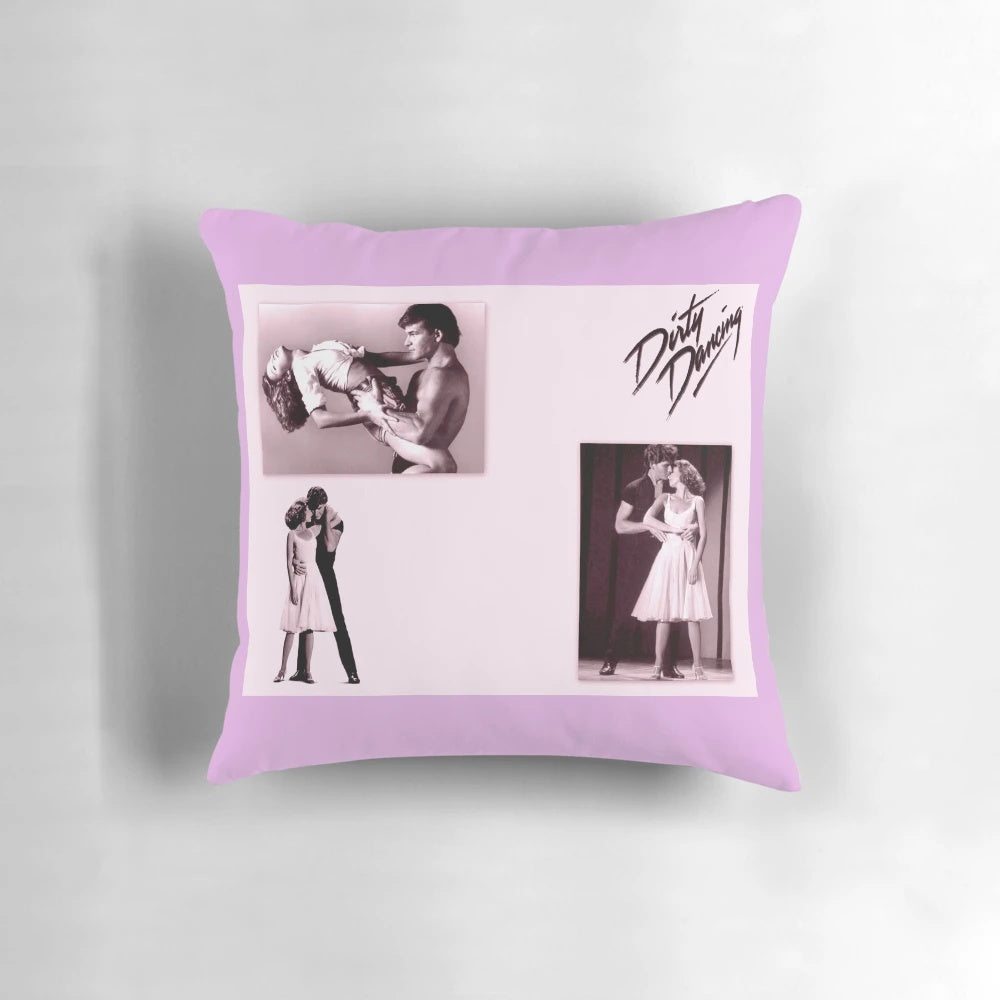 Dirty Dancing movie-inspired 'Time of My Life' tribute pillow featuring Patrick Swayze and Jennifer Grey