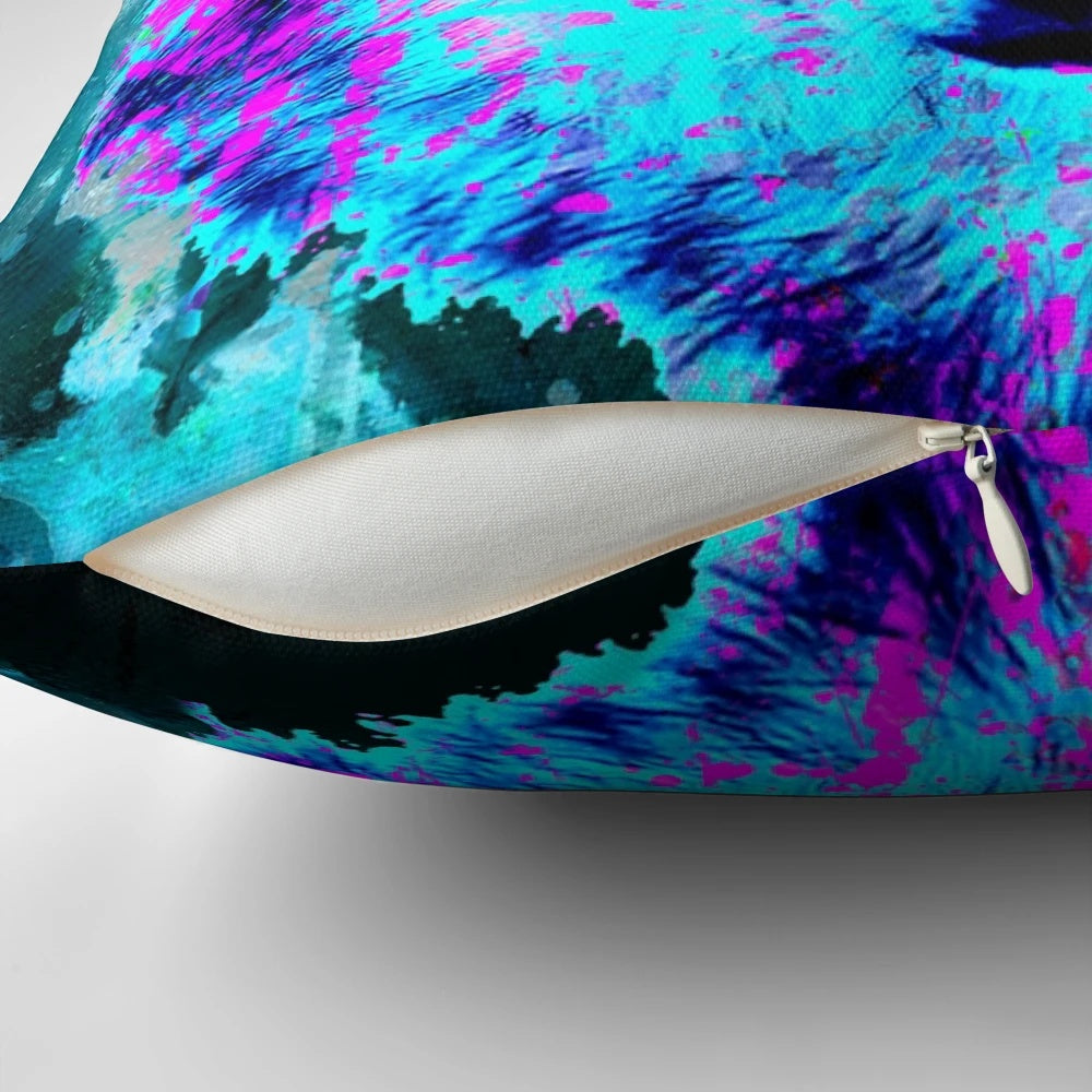 Digital disco wolf print pillow, perfect for adding a touch of retro flair to any room.