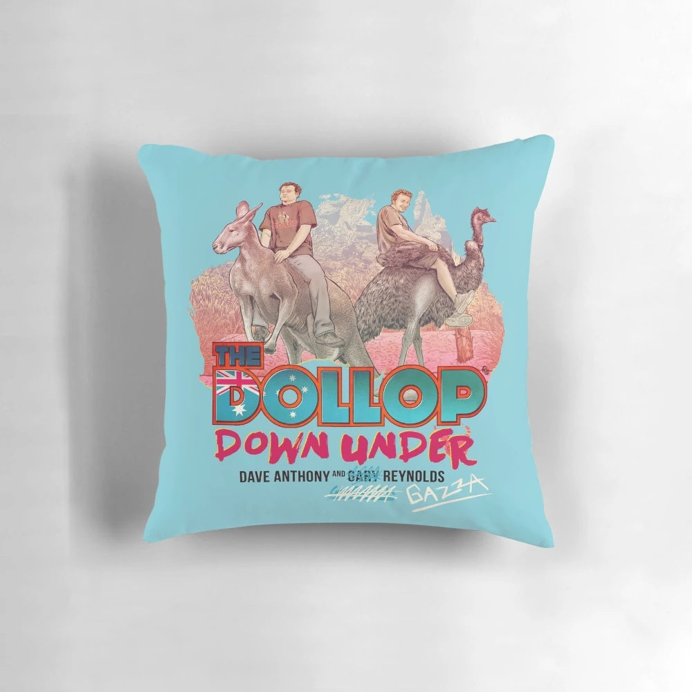 The Dollop Down Under (Australia variant) Pillow featuring Australian history and comedy