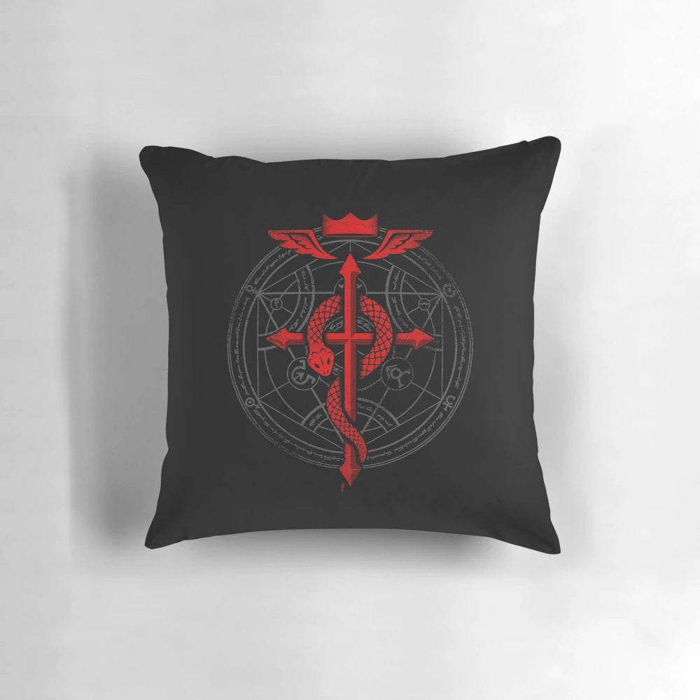 Alchemist Flamel Pillow featuring the iconic Eye of Truth and Alchemy Symbol