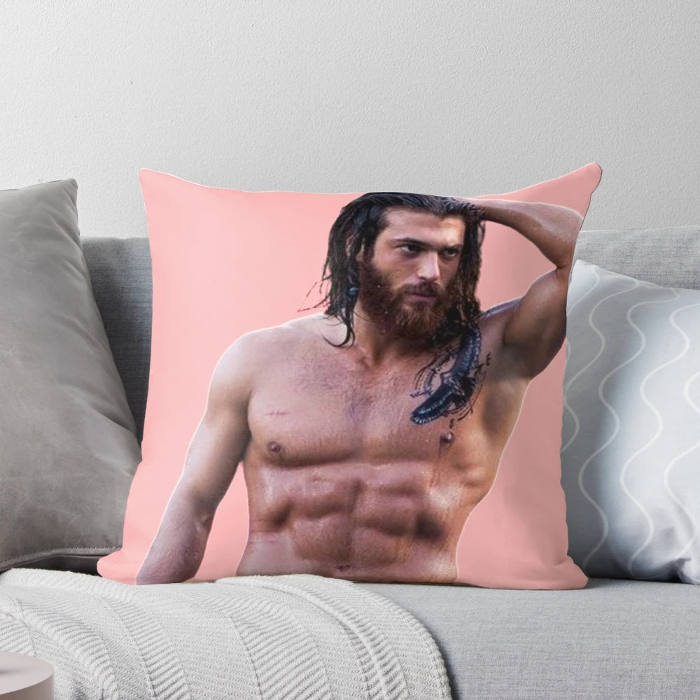 Can Yaman Pillow - Celebrate the Charm of the Renowned Turkish Actor