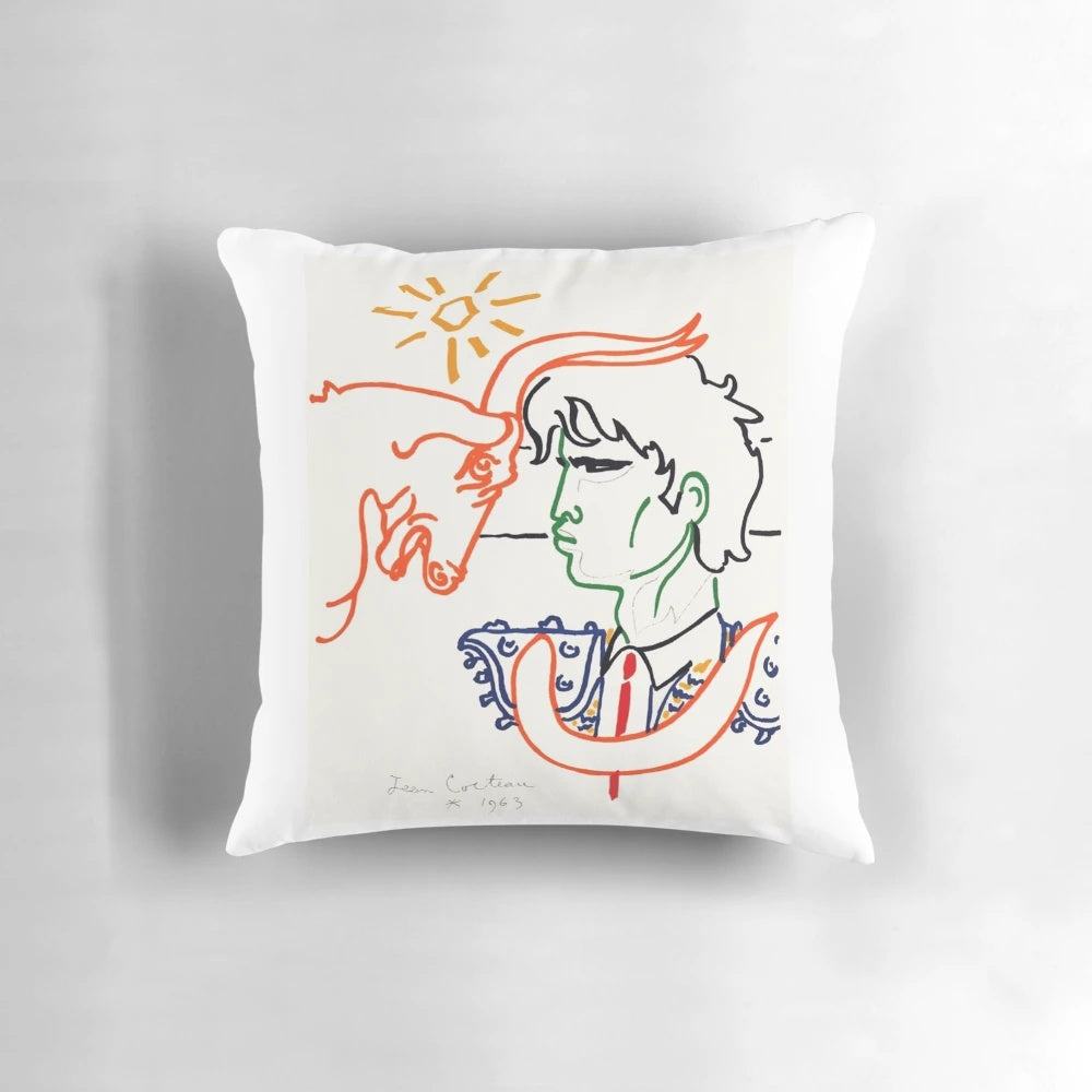 Jean Cocteau Pillow - Elegant Artwork Showcasing the Master's Iconic Paintings