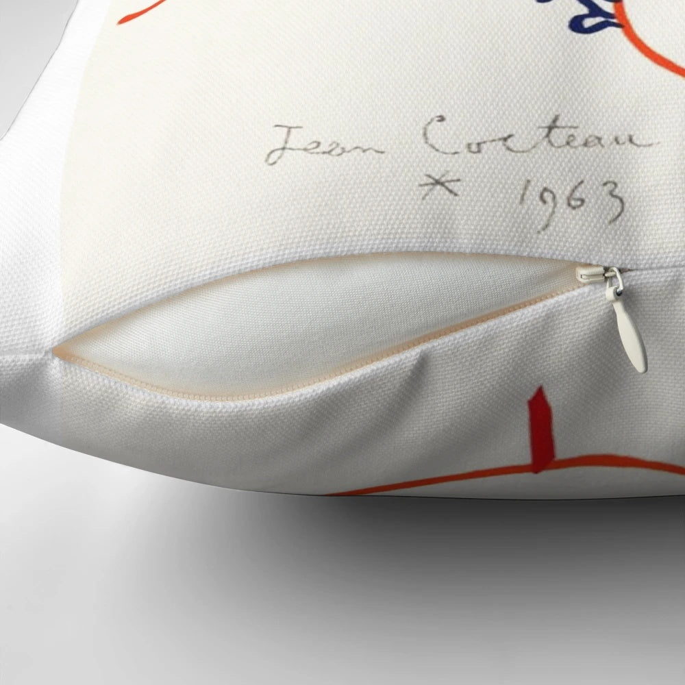 Jean Cocteau Pillow - Elegant Artwork Showcasing the Master's Iconic Paintings