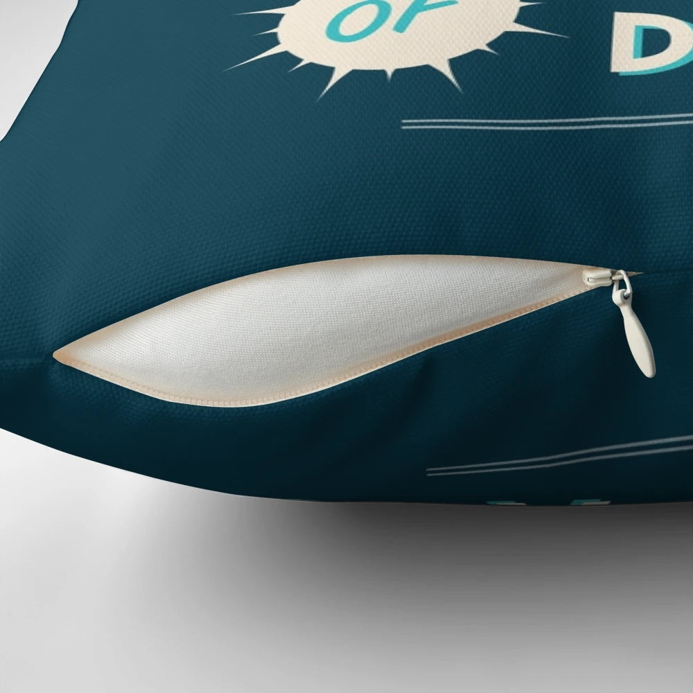 Beautiful and futuristic "Tomorrow" pillow with Disney inspiration and vintage Florida Worlds Fair vibes