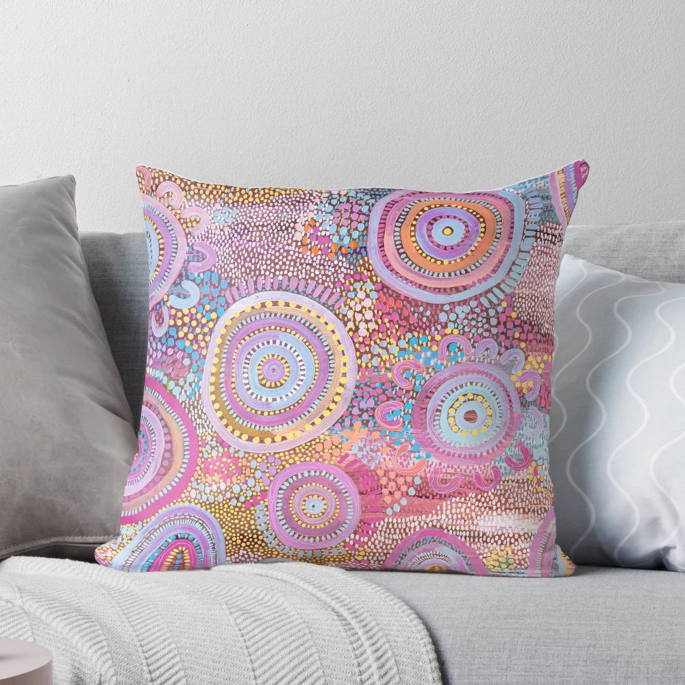 A cozy and decorative pillow featuring a seashell design, perfect for adding a touch of the beach to your home.