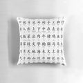 Decorative pillow featuring the 100 most common Chinese characters