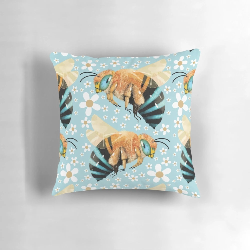 Blue Banded Bee Pillow - Showcase the Unique Charm of this Pollinator