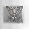 The S,ḴELÁLṈEW̱ Pillow, featuring a stunning Coast Salish tree and moon design