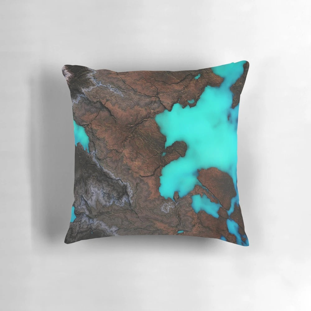 Geoscape Pillow with 3D Topographic Design