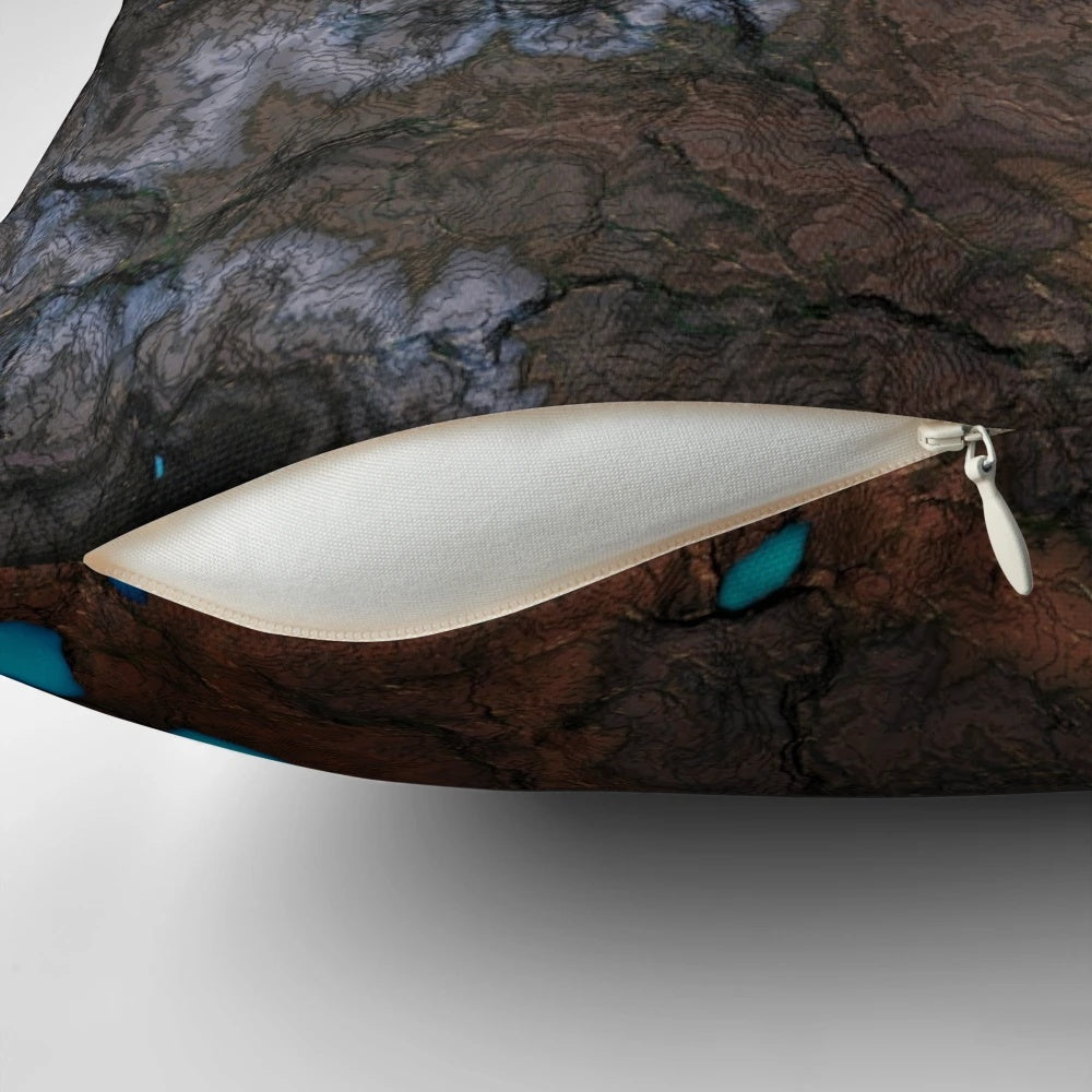 Geoscape Pillow with 3D Topographic Design